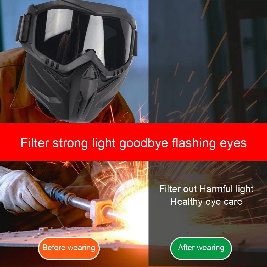 Head-mounted Professional Automatic Welding Mask Fogging Goggles Anti-glare Welding Helmet Equipment Protective Mask